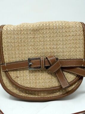 J.Jill Addison Saddlebag featuring a woven jute body